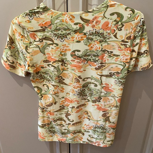 Chagall Womens Paisley Vintage Short sleeved top in Medium - Picture 2 of 3